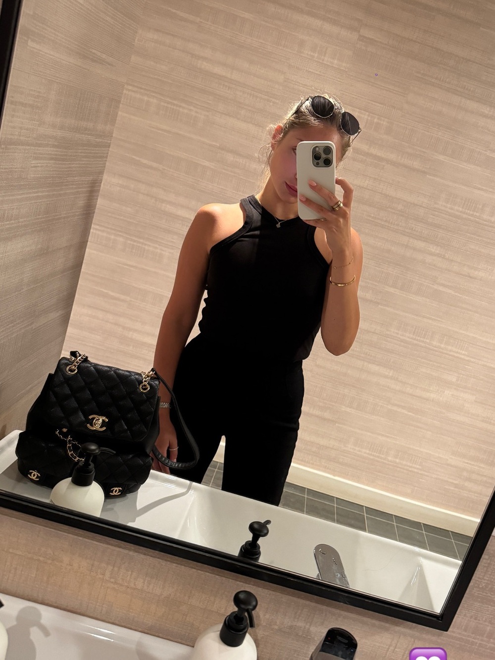Forever 21 Black Cropped Halter Tank Top